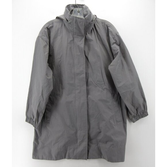 Eileen Fisher Jackets & Blazers - Eileen Fisher Jacket Small Petites Rain Coat Hoodie Organic Cotton